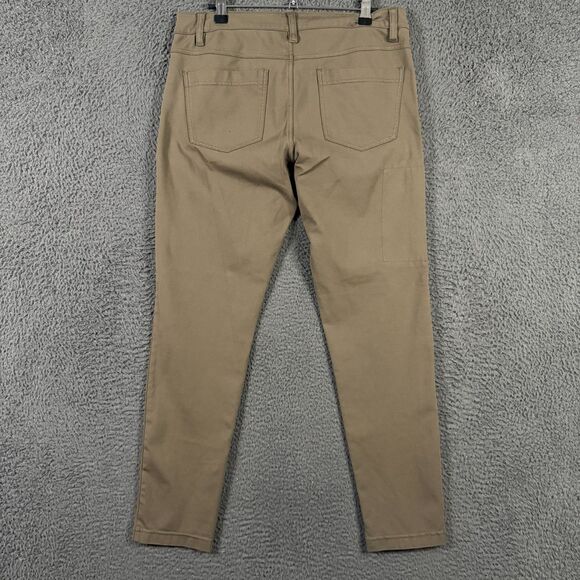 BYLT Pants Mens 32x28 Brown Everyday Jogger Skinny Fit Stretch Travel - Picture 8 of 15